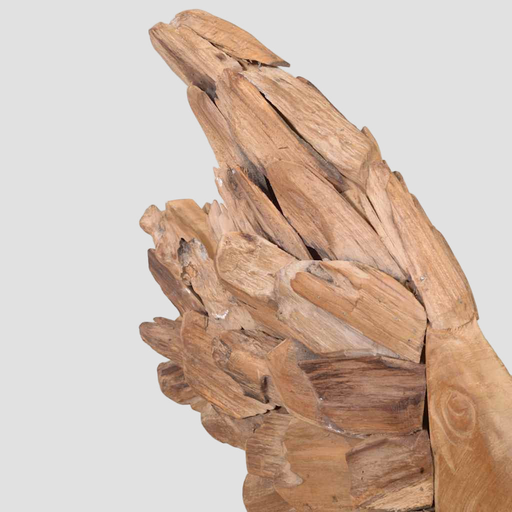 Sculpture de poisson teck 40x12x57 cm