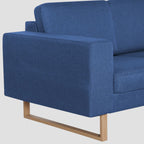 Ensemble de canapé 2 pcs tissu noir