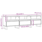Meuble TV en bois d'ingénierie 150x30x44,5 cm