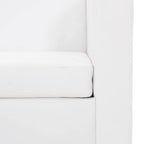 Ensemble de canapés 2 places et 3 places Cuir synthétique Blanc