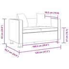 Ensemble de canapés 2 places et 3 places Cuir synthétique Blanc