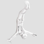 Sculpture Argent "Homme tombant" 22 x 8 x 25 cm Aluminium