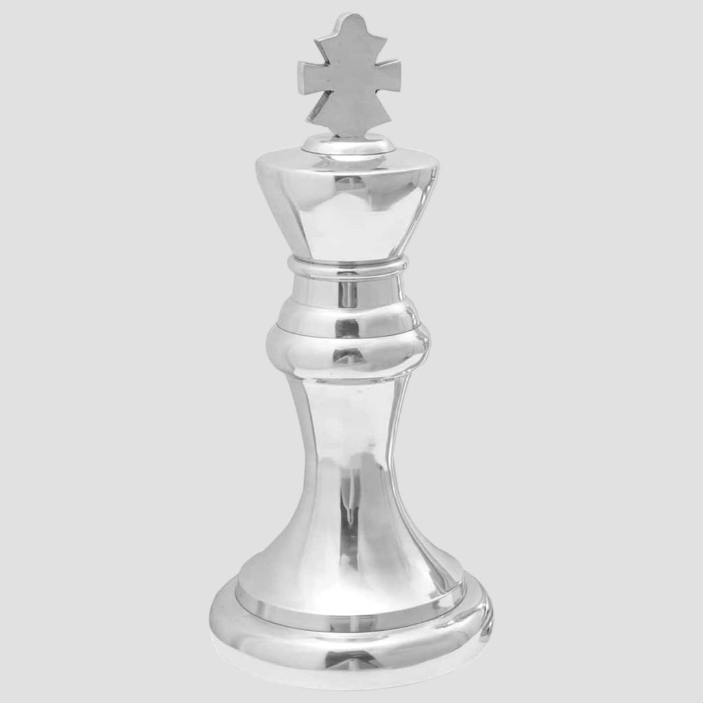 Sculptures 2 pcs Argent Aluminium