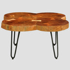 Table basse 35 cm 4 troncs Bois