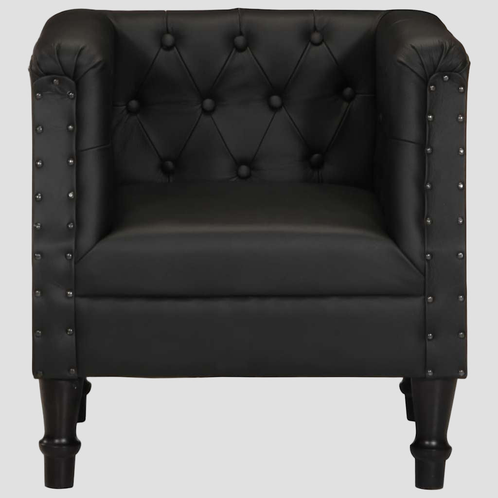 Fauteuil Noir Cuir véritable