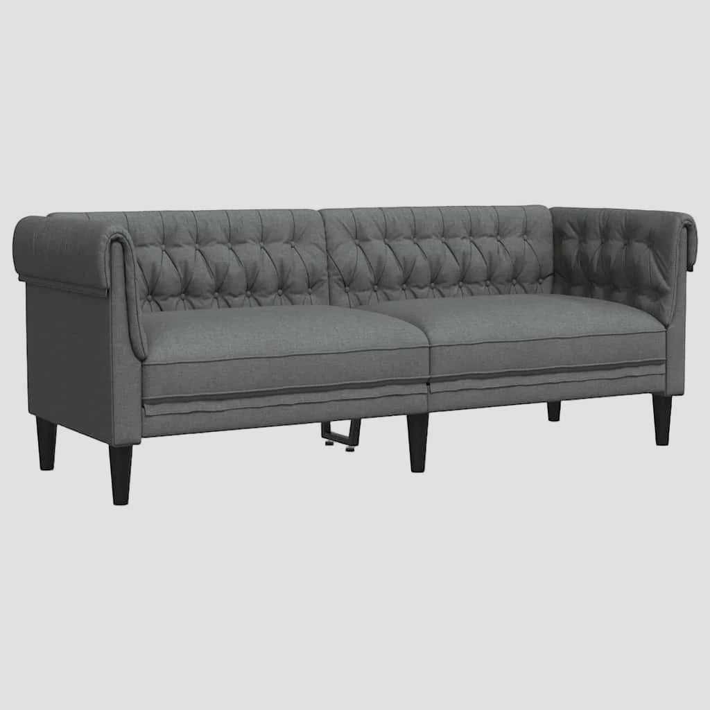 Canapé Chesterfield 3 places tissu