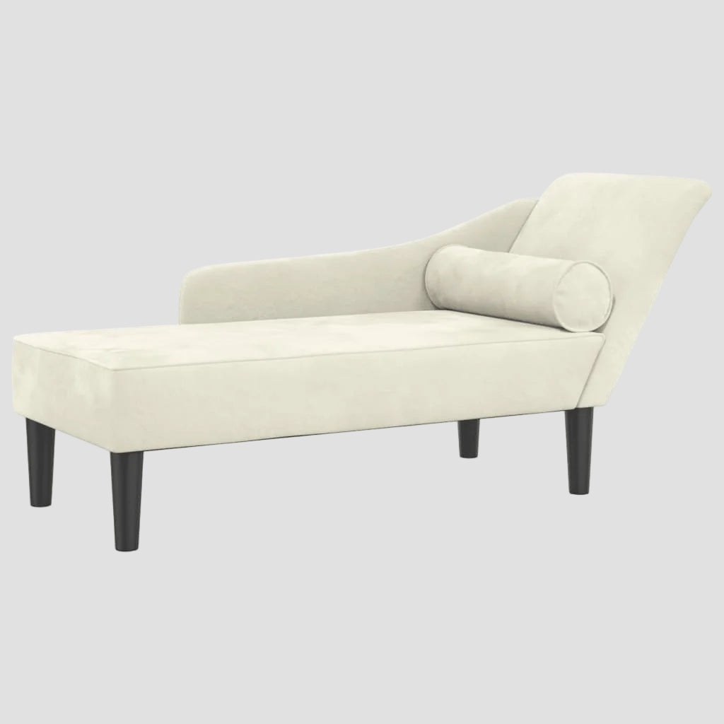 Chaise longue avec coussins velours