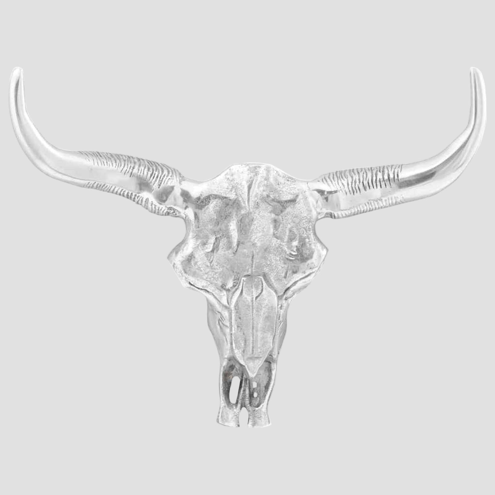 Crâne de taureau Argent 53 x 11 x 40 cm Aluminium