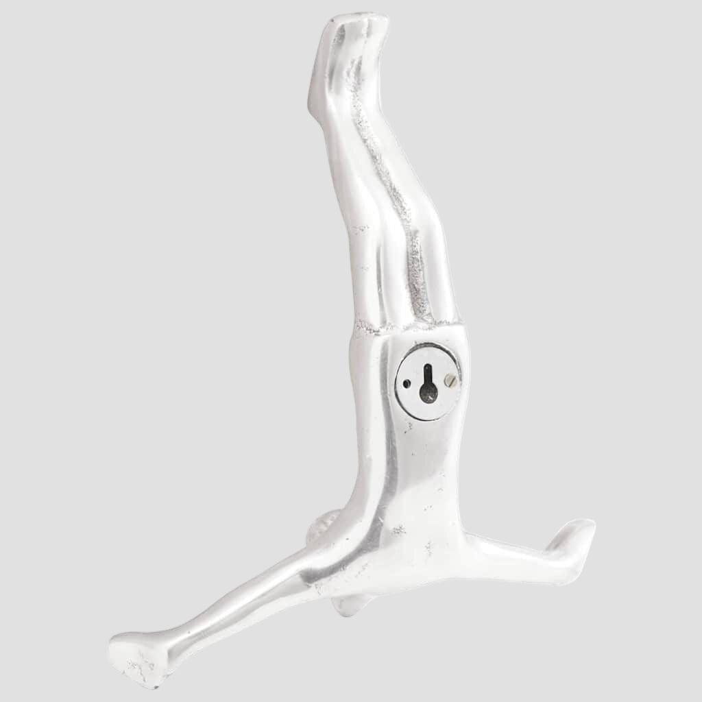 Sculpture Argent "Homme tombant" 22 x 8 x 25 cm Aluminium