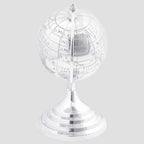 Sculpture map monde en Argent Aluminium