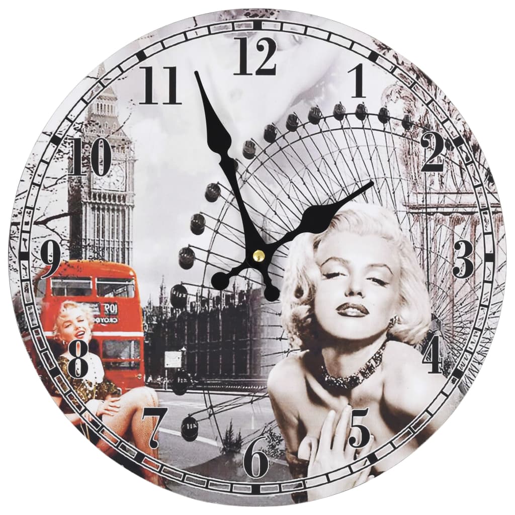 Horloge murale vintage Londres 30 cm