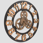 Horloge murale Métal 58 cm Doré et noir