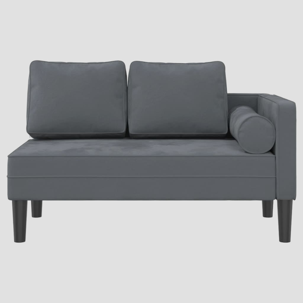 Chaise longue avec coussins velours