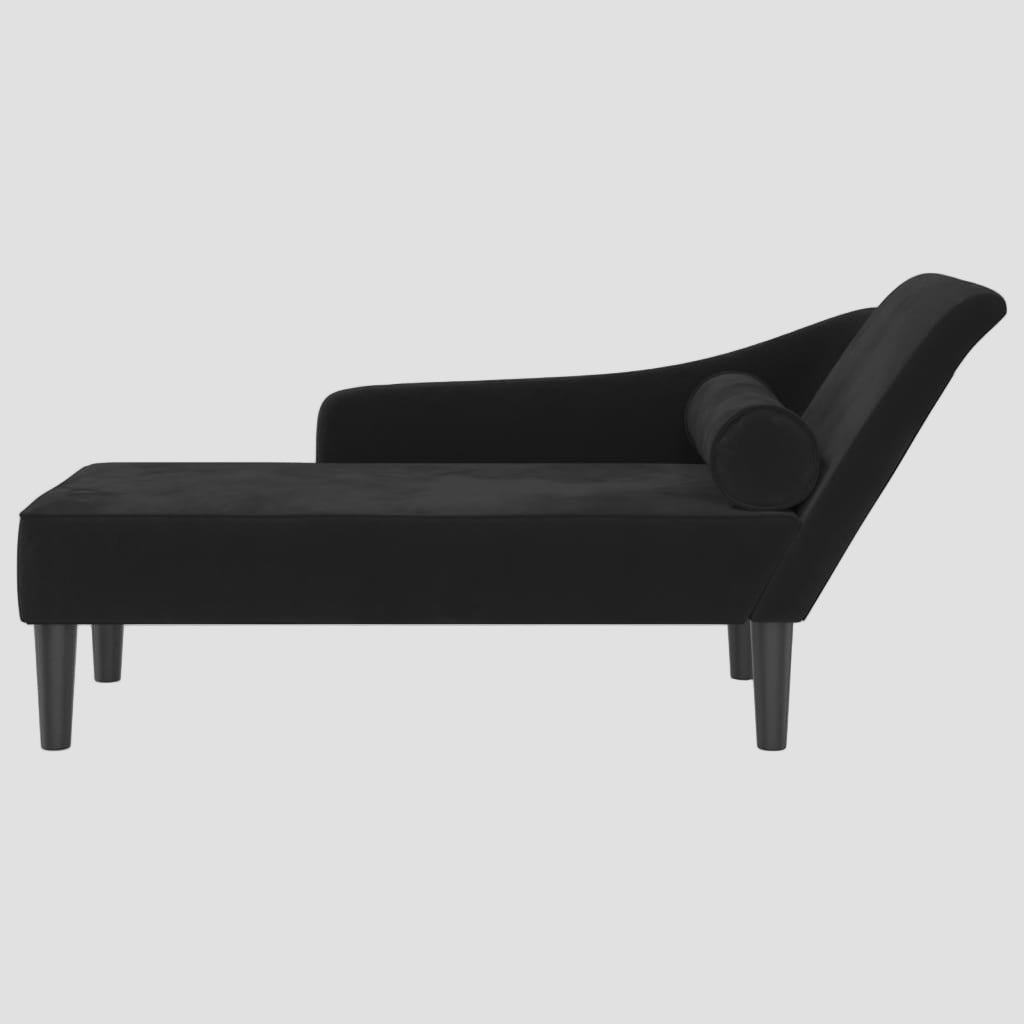 Chaise longue avec coussins velours