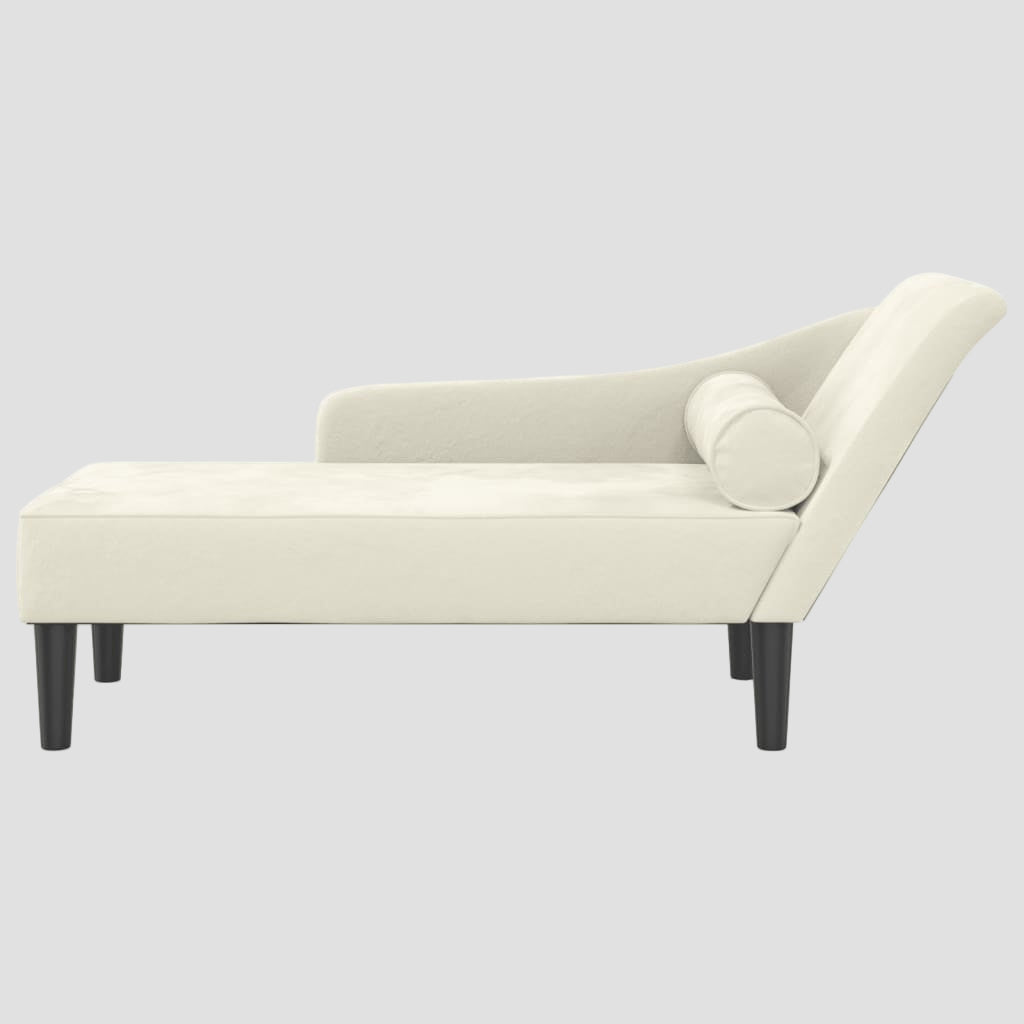 Chaise longue avec coussins velours