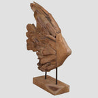 Sculpture de poisson teck 40x12x57 cm