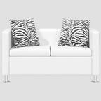 Ensemble de canapés 2 places et 3 places Cuir synthétique Blanc