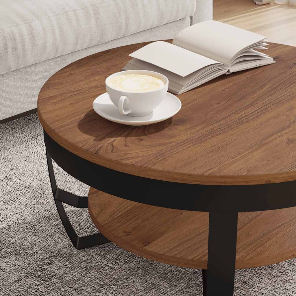 Table basse en bois d'acacia solide 65x65x32 cm