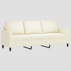 Canapé 3 places avec repose-pieds Noir velours