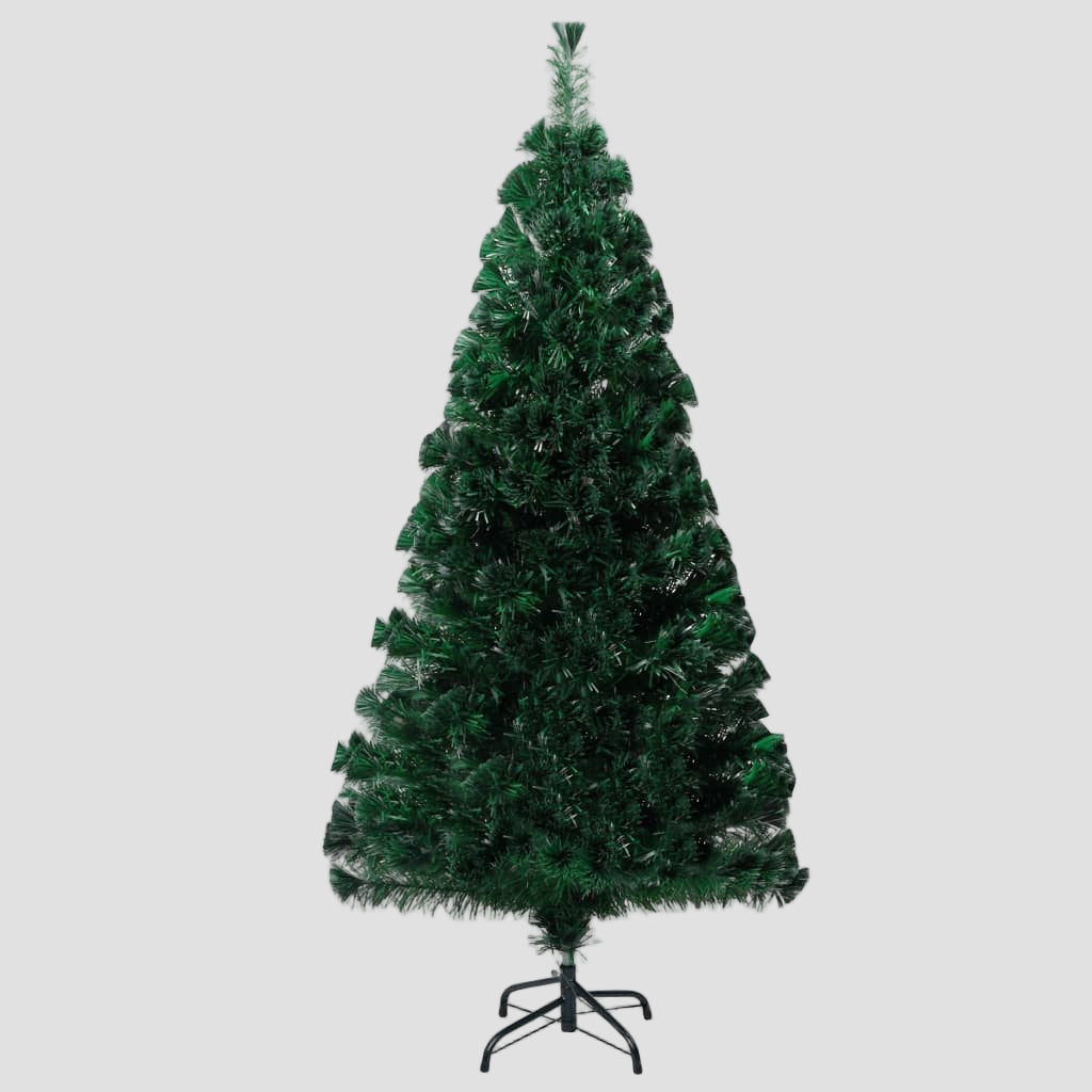 Sapin de Noël artificiel avec support vert 120 cm fibre optique