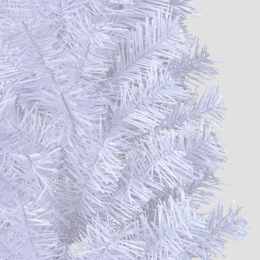 Sapin de Noël artificiel avec branches épaisses blanc 210cm