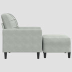 Fauteuil avec repose-pied en velours