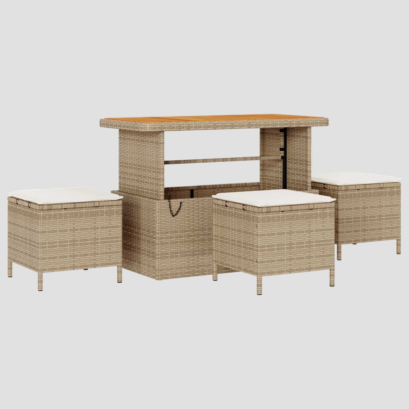 Ensemble de canapé de jardin 9 pcs polyrotin