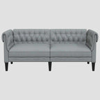 Canapé Chesterfield 2 places tissu