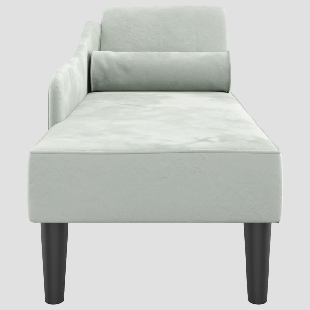 Chaise longue avec coussins velours