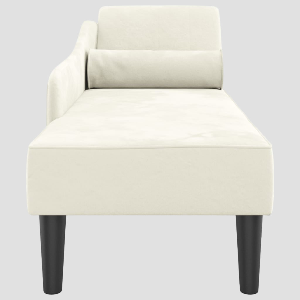 Chaise longue avec coussins velours