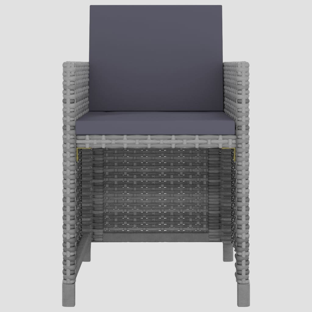 Ensemble à manger d'extérieur 5pcs coussins résine tressée