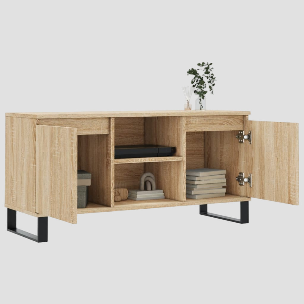 Meuble TV en bois d'ingénierie 104x35x50 cm