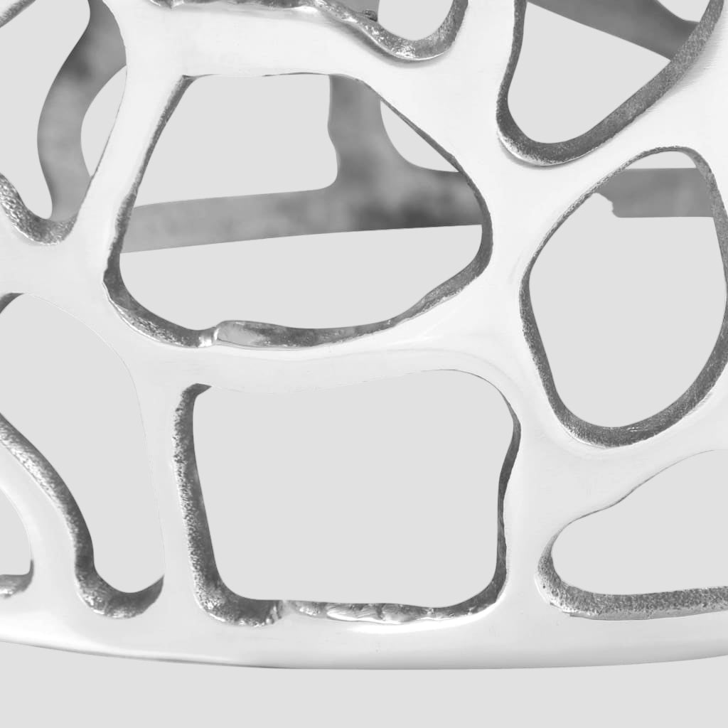 Table basse Aluminium moulé 70x30 cm Argenté