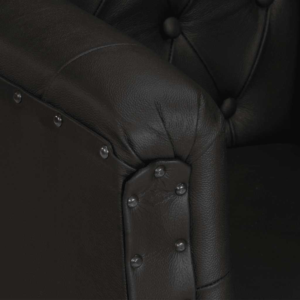 Fauteuil Noir Cuir véritable