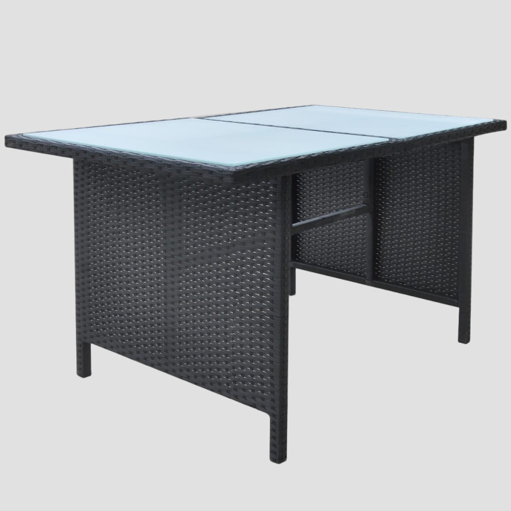 Ensemble à manger d'extérieur 6pcs coussins résine tressée