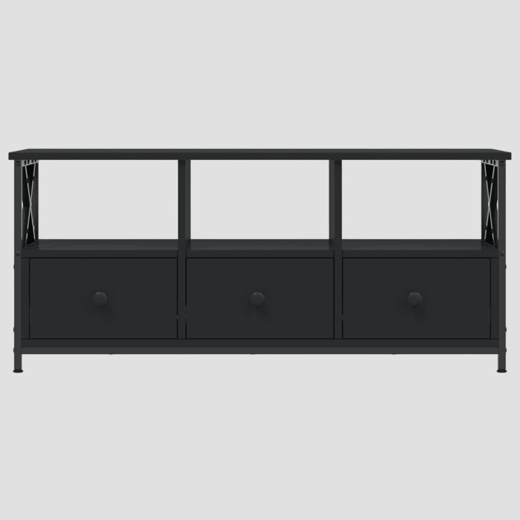 Meuble TV en bois d'ingénierie et fer 102x33x45 cm