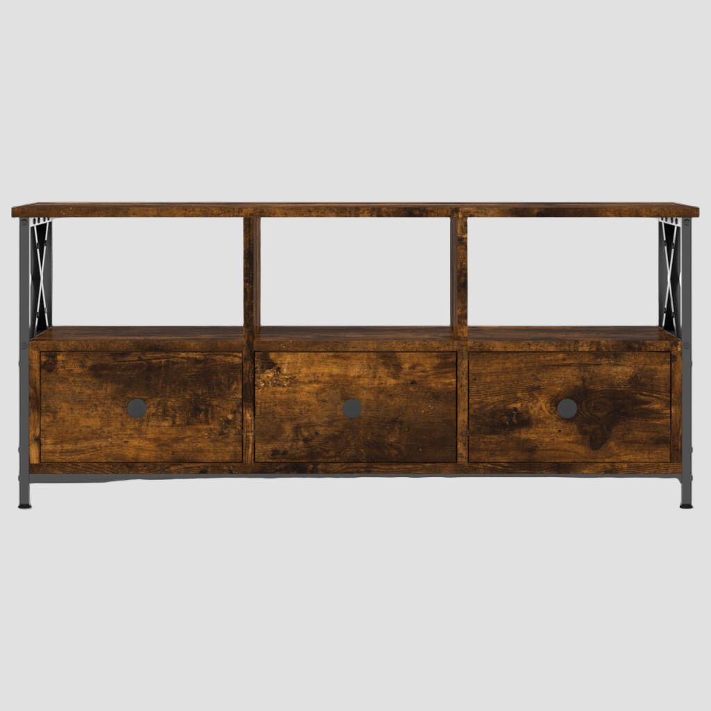 Meuble TV en bois d'ingénierie et fer 102x33x45 cm