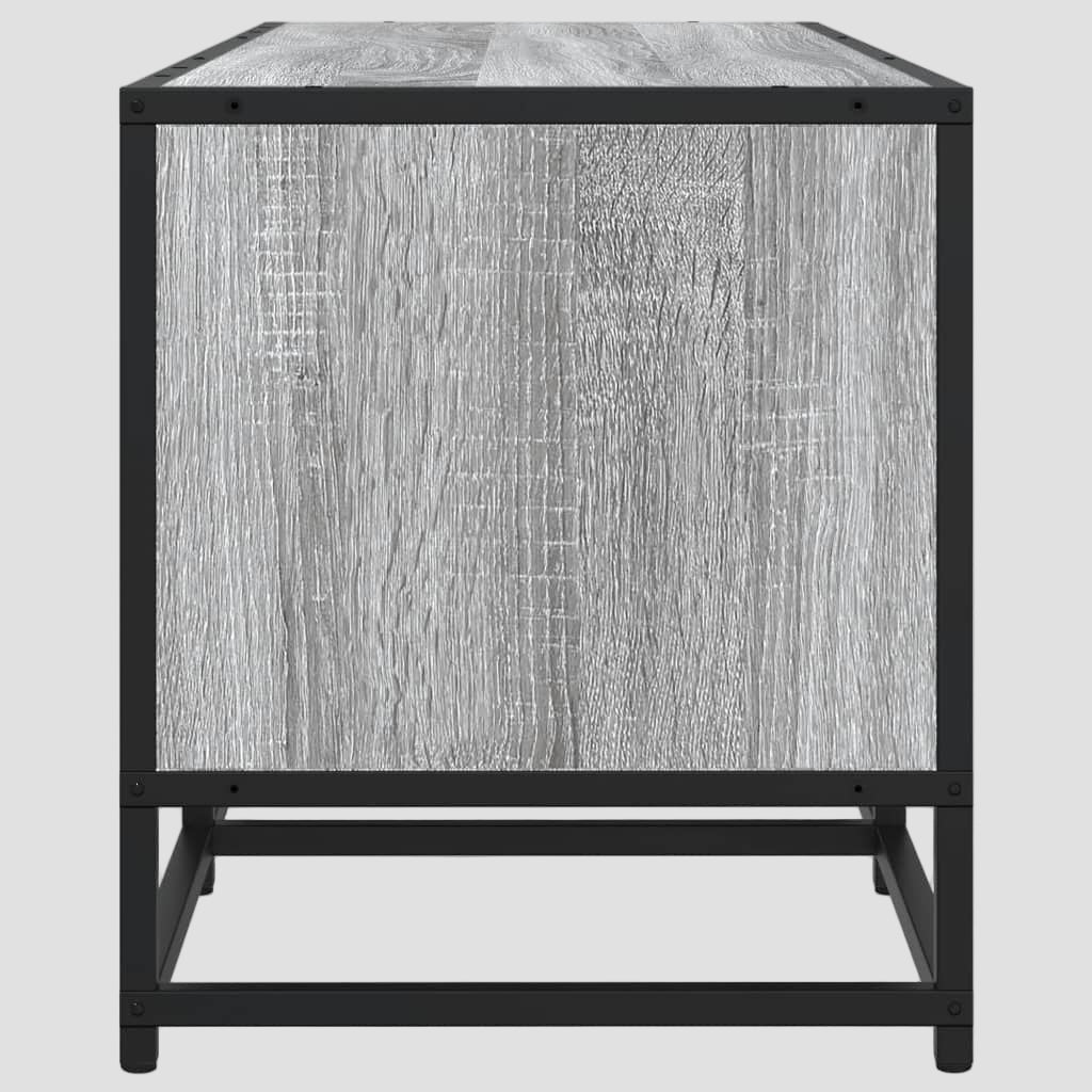 Meuble TV en bois d'ingénierie et métal 100x35x41 cm