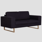 Ensemble de canapé 2 pcs tissu noir