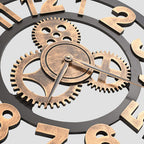 Horloge murale Métal 58 cm Doré et noir