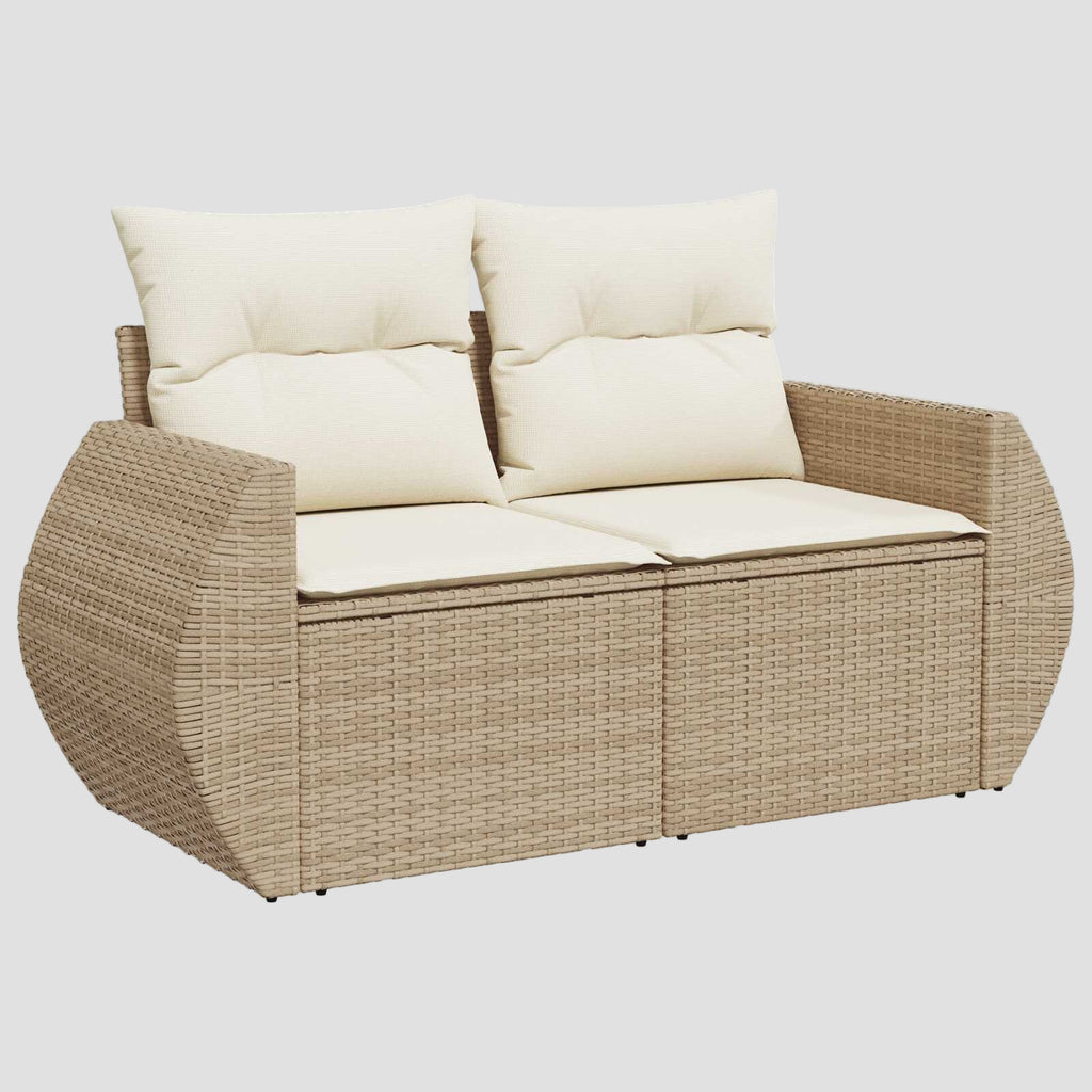 Ensemble de canapé de jardin 9 pcs polyrotin