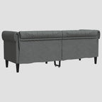Canapé Chesterfield 3 places tissu