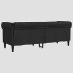 Canapé Chesterfield 3 places tissu