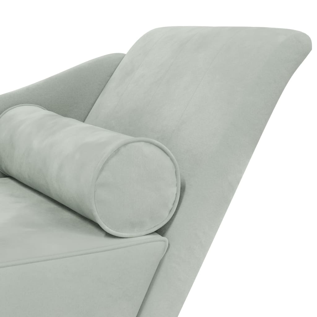 Chaise longue avec coussins velours