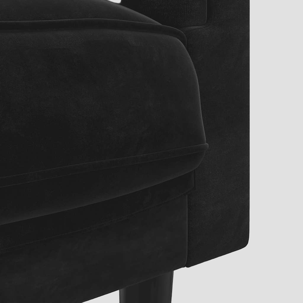 Canapé avec coussins 2 places gris clair velours