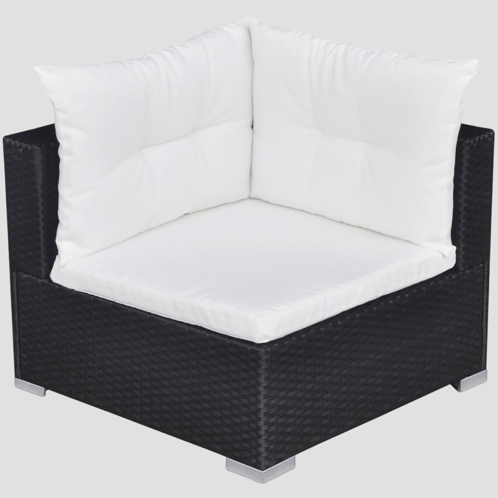 Salon de jardin 10 pcs avec coussins Résine tressée