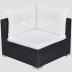 Salon de jardin 10 pcs avec coussins Résine tressée