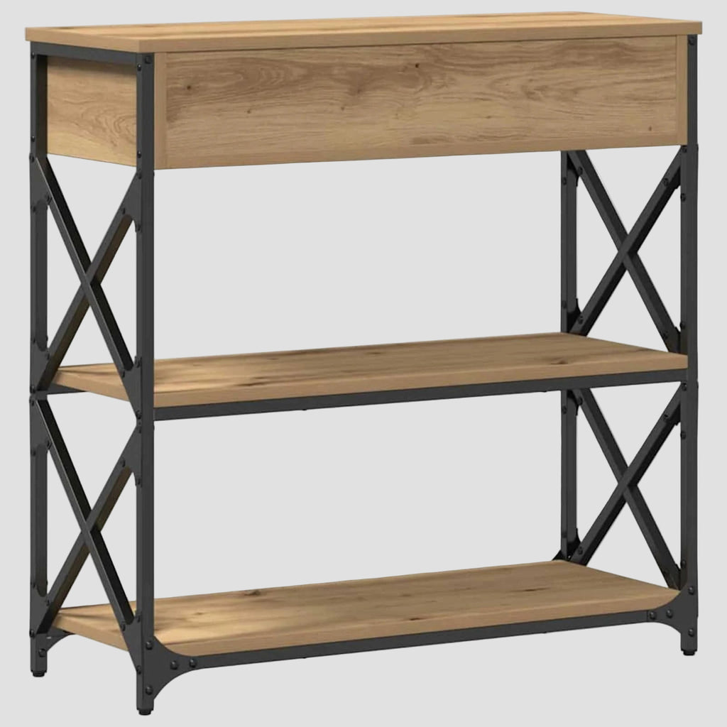 Console avec tiroir chêne artisanal