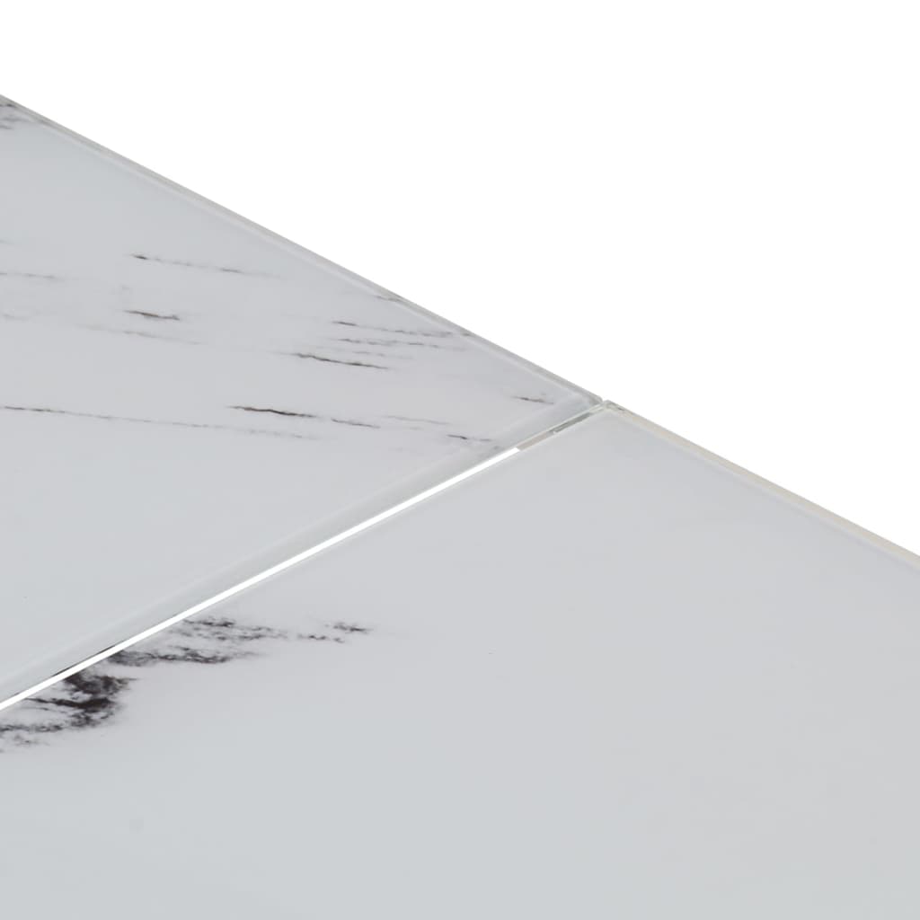 Table basse en acier inoxydable et verre trempé