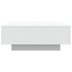 Table basse avec lumières LED 80x80x31 cm